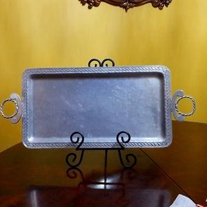 SMITH 904HR ALUMINUM RECTANGULAR TRAY W HANDLES STAMPED